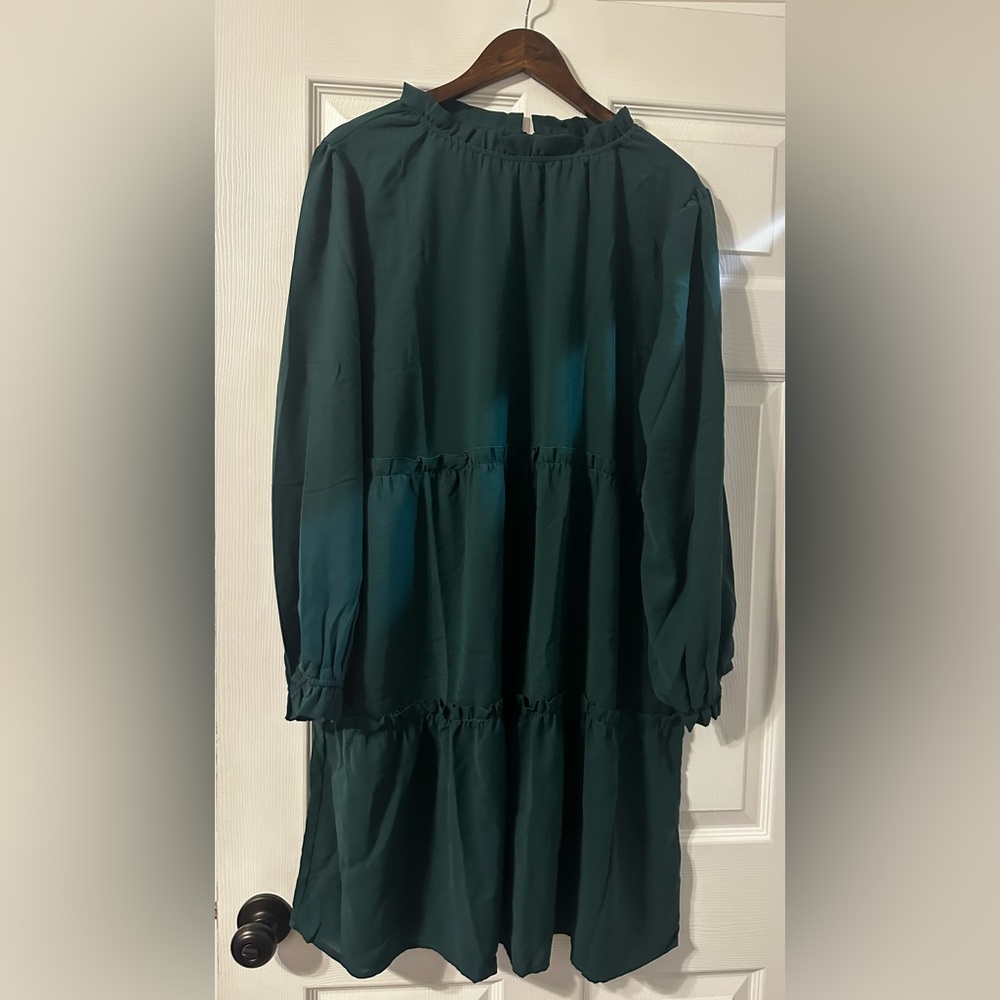 Annabelle Teal Long Sleeve Dress